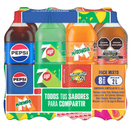 REFRESCO MEXICAN MIX PEPSI 8/2 LT