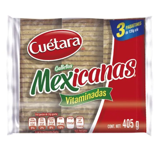 CUETARA MEXICANAS VITAMINADAS COOKIES 6/2LB