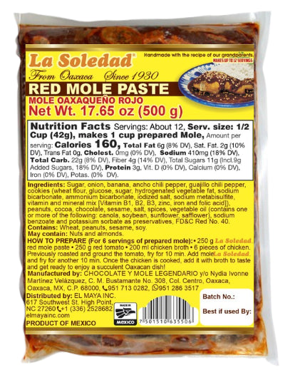 LA SOLEDAD MOLE ROJO 20/500gr