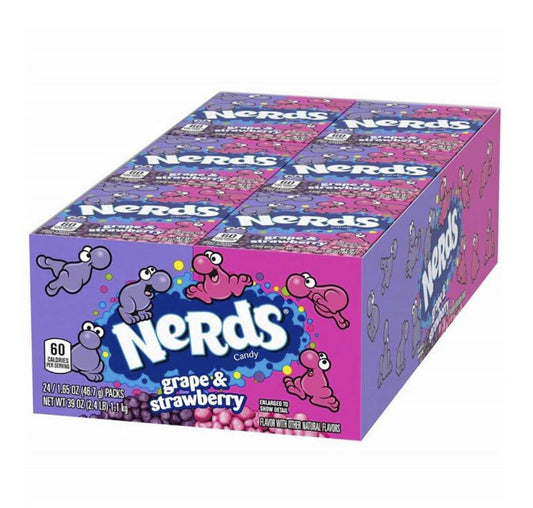 NERDS GRAPE AND STRAWBERRY 12/24/1.65oz