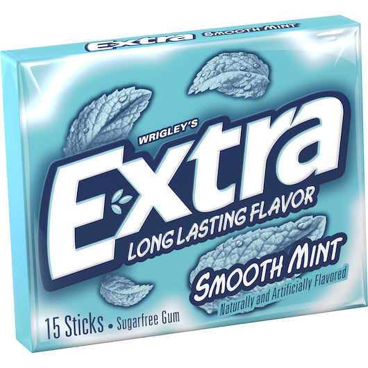 EXTRA SINGLE SERVE SMOOTH MINT GUM 12/10/15pc
