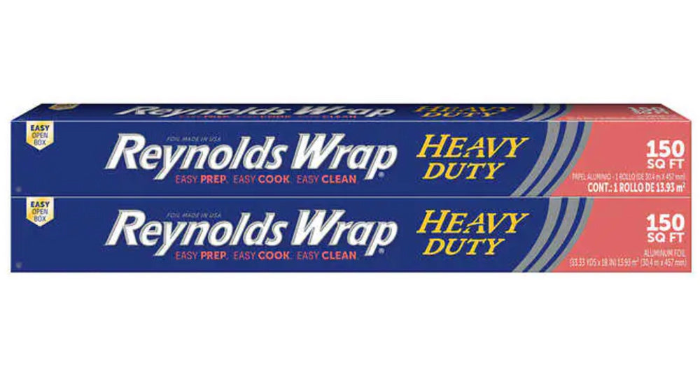 REYNOLDS WRAP 18" HEAVY DUTY ALUMINUM FOIL (150SQ. FT./ROLL 2 ROLLS)