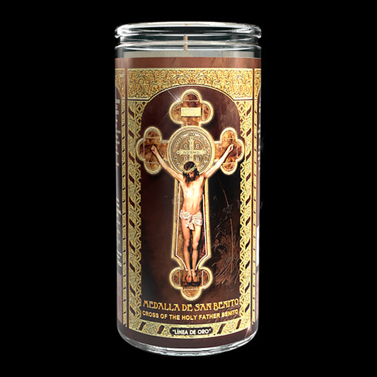 VELADORA PERFUMADA CRUZ DEL SANTO PADRE BENITO 6/1
