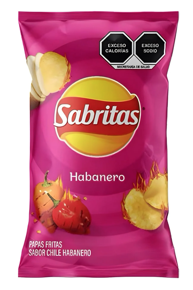 SABRITAS MEX CHIPS HABANERO 16/170G
