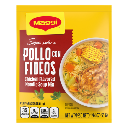 SOPA MAGGI POLLO CON FIDEOS 12/12pc (55g)