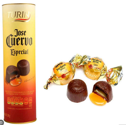 TURIN TUBE JOSE CUERVO DARK CHOCOLATE 12/7oz