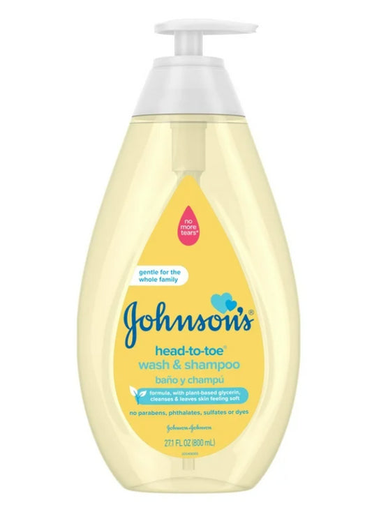 JOHNSONS BABY HEAD TO TOE WASH AND SHAMPOO 4/3/27.1oz
